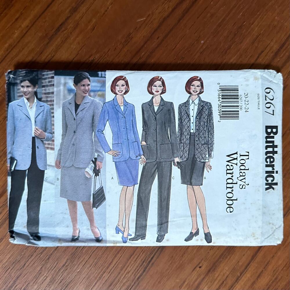 UNCUT Butterick Pattern 6267 Size 20-24 Separates